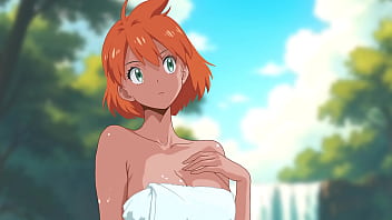 Misty sucks and fucks ash’s huge cock outdoors pokemon hentai animation