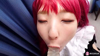 Redhead asian babe ouka yamashita sucks and fucks with a rubber cock