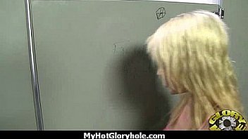 Hottie sucks and fucks black cock for cusmhot at gloryhole 10