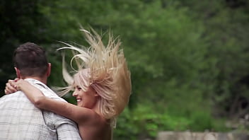 Beauty of nature beautiful natural body and breasts non tattooed blonde hot sex outside by the river