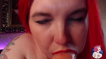 Sloppy gagging blowjob lot of spit