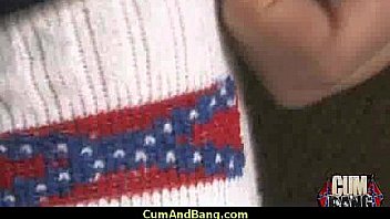 Black girl sucks many white cocks in redneck group 5