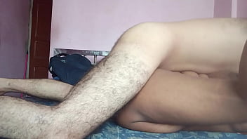 Indian man and lady maid fucking in sitting position