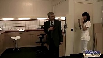 Old y hairy pussy fucked by old man she rubs dick swallows jizz