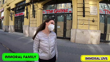 Dan and matt feast on taylee's czech pussy as budapest locks down