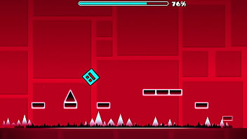 I complete the first geometry dash level with all coins