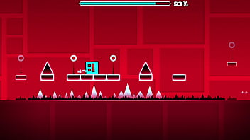 I complete the first geometry dash level with all coins
