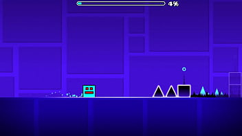 I complete the first geometry dash level with all coins