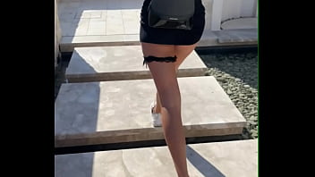 Risky public flashing and sex with 18yo teen model pov sex