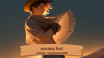 Tattooed buff man moans with excitement