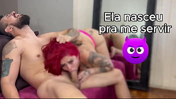 Camila a ruiva que nasceu pra servir seu macho creampie