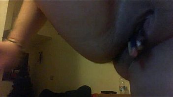Webcam slut slaps tits and puts pens in pussy part 1