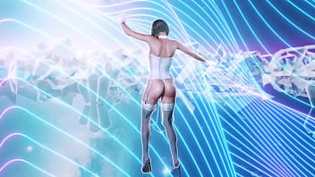 Toned mature ashley graham in sexy white underwear dances sensually