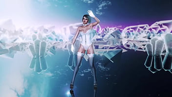 Toned mature ashley graham in sexy white underwear dances sensually