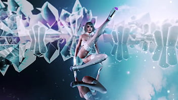 Toned mature ashley graham in sexy white underwear dances sensually