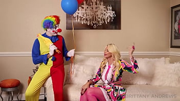 Blonde brittany andrews sucks and rides clown marcus london's cock