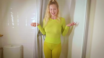 Porn actress shows wet clothes