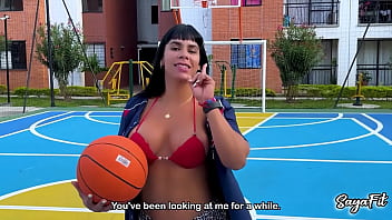 The big assed stepsister who plays with a basketball and your two balls too sayafit