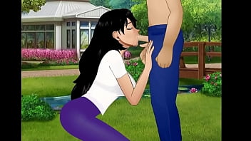 Cum on the face at the park