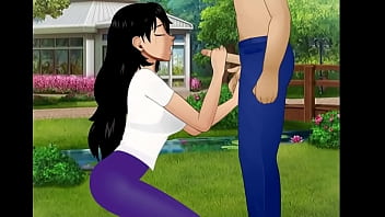 Cum on the face at the park