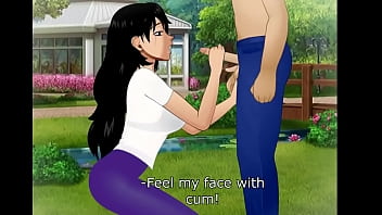 Cum on the face at the park