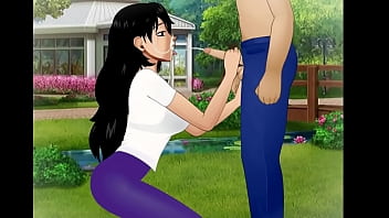 Cum on the face at the park