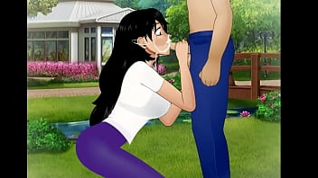 Cum on the face at the park