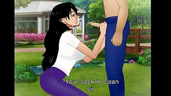 Cum on the face at the park