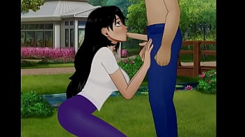 Cum on the face at the park