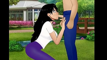 Cum on the face at the park