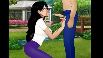 Cum on the face at the park