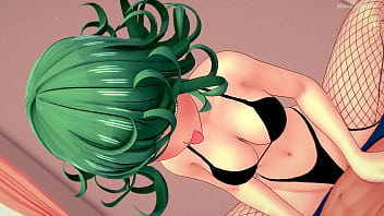 Linda tatsumaki versus una gran polla hentai
