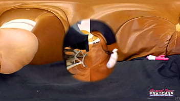 Brunette cutie lucy fingers fucks her twat and gets deeply banged in doggy