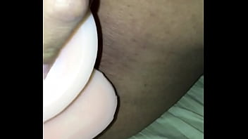 Watching my hot bbw latin girlfriend try 2 big dildos