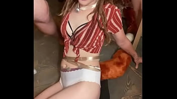 Fox ears olivia makes cute animal noises as she drools on big dick