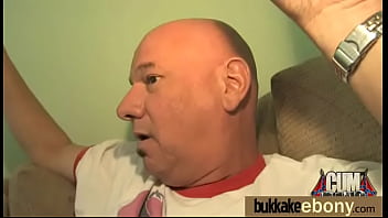 Ebony girl gang banged and covered in cum 27