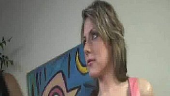 Hot big titted cougar sucks two bbc