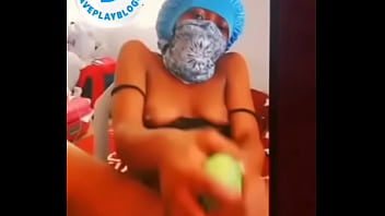 My girlfriend masturbated herself with cucumber