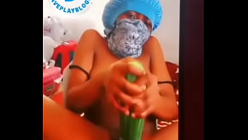 My girlfriend masturbated herself with cucumber