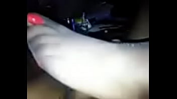 Queen t back on her feet giving footjobs