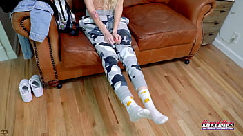 Cutie sassy rubs her twat with a vibro and sucks a cock