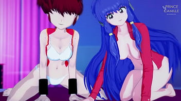 Ranma and shampoo watch you touch yourself with eye contact exibition fantasy