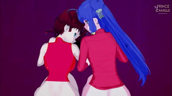 Ranma and shampoo watch you touch yourself with eye contact exibition fantasy