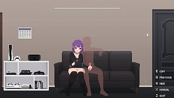 A beautiful gamer girl is pounded in both her mouth and ass