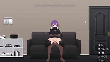 A beautiful gamer girl is pounded in both her mouth and ass