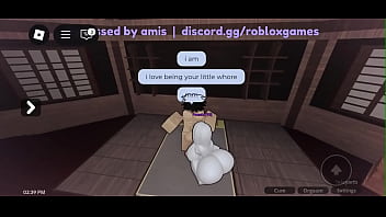 Roblox whore sucking my big cock