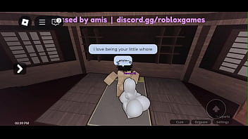 Roblox whore sucking my big cock