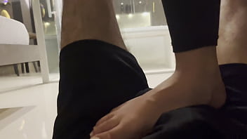 Pretty feet and leggings to kick you pov 4k