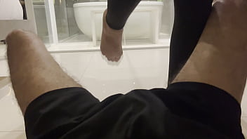 Pretty feet and leggings to kick you pov 4k