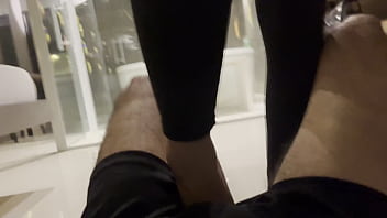 Pretty feet and leggings to kick you pov 4k